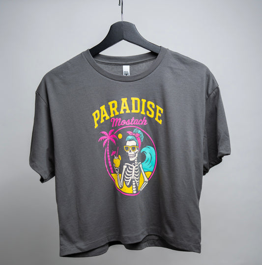 Paradise Mostach- Crop Top Gris