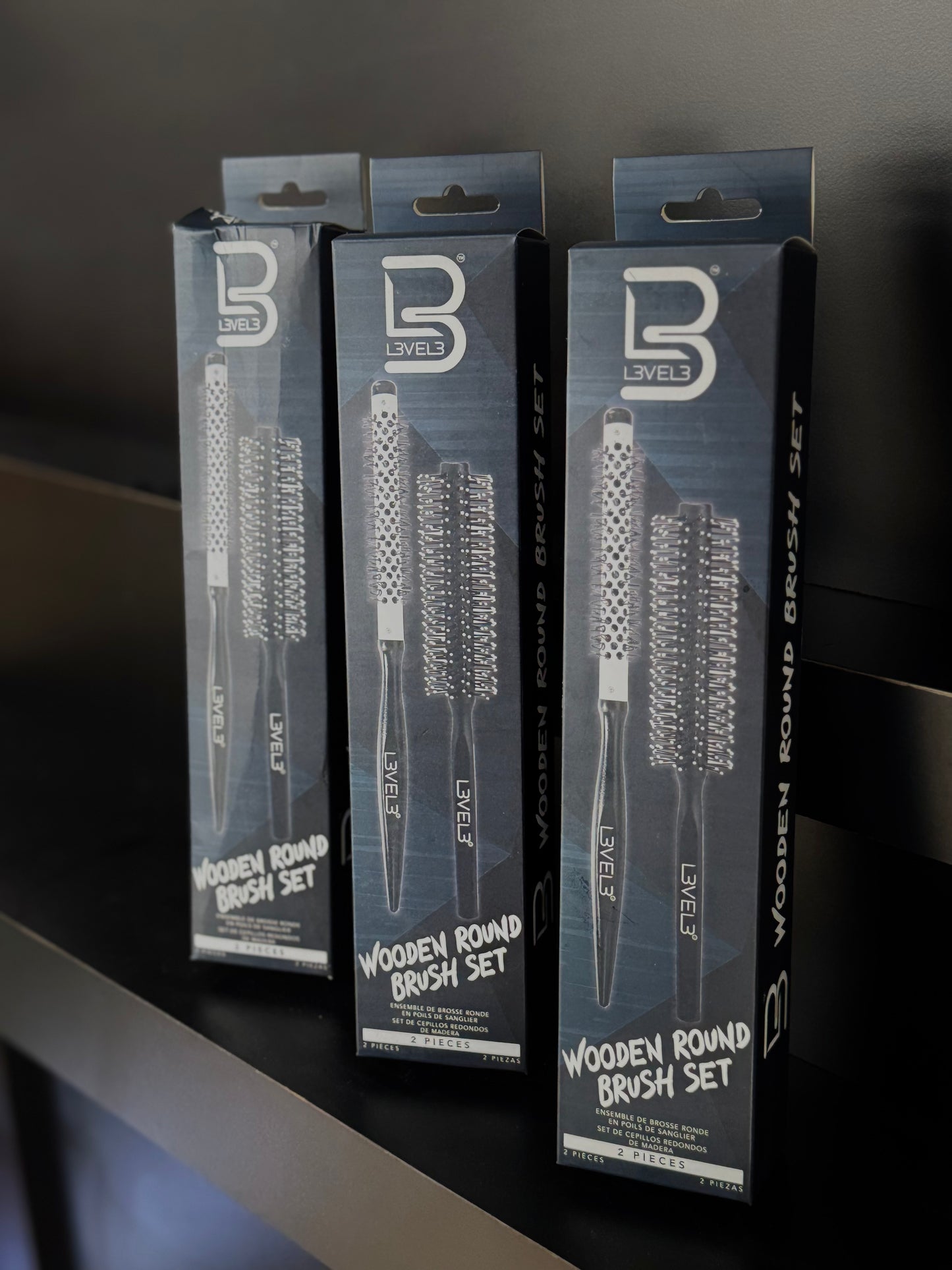 Wooden Round Brush Set